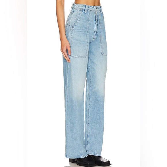 MOTHER DENIM WOMENS JEANS WIDE LEG THE QUARTET BREAKER SKIMP 25 NEW